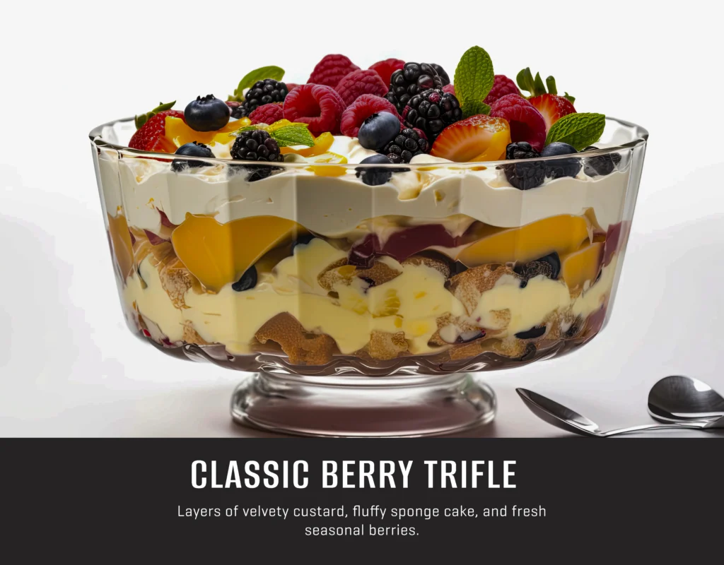 Best creamy celebration trifle recipe, easy layered holiday dessert for a crowd.