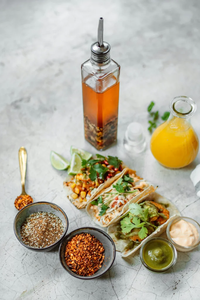 London breakfast wrap filled with eggs, bacon, and sausage.