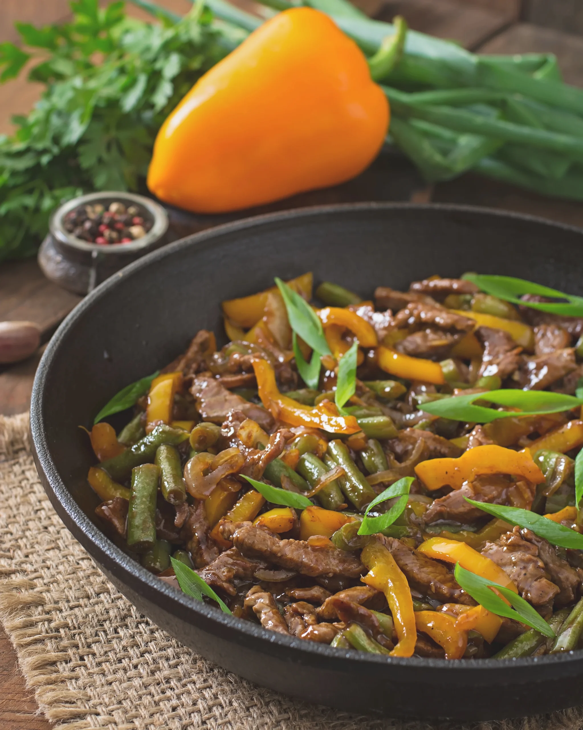 Ground Beef Stir Fry with vegetables