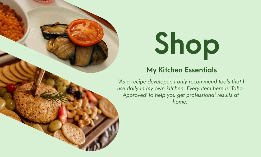 Shop My Kitchen Essentials by Tahacooks: A curated collection of professional tools and cookware used by a recipe developer for authentic British and South Asian cooking