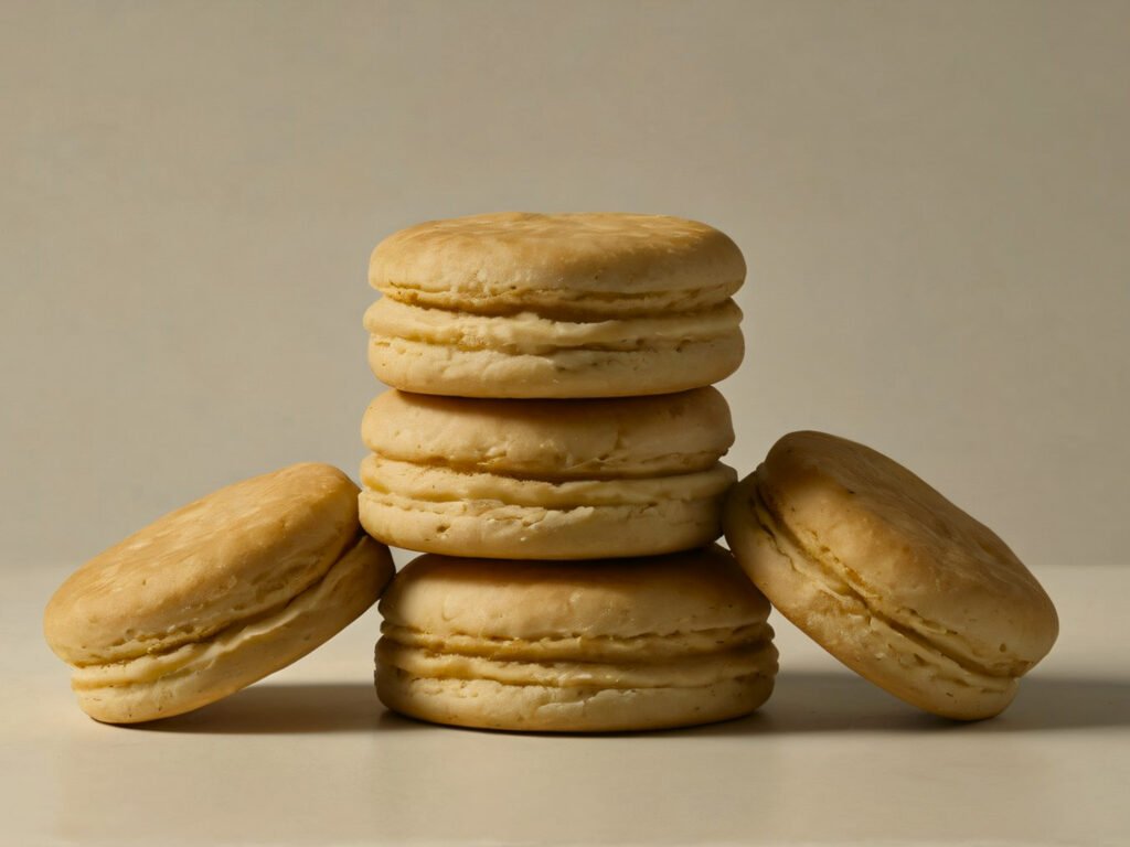 Almond and honey macarons recipe — golden French macarons with honey buttercream filling